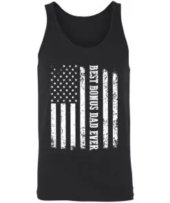 Best Bonus Dad Ever American Flag Unisex Tank