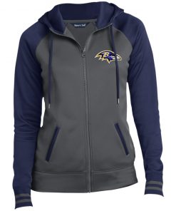 Private: Baltimore Ravens Ladies’ Moisture Wick Full-Zip Hooded Jacket