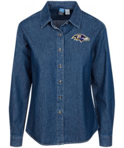 Private: Baltimore Ravens Women’s LS Denim Shirt