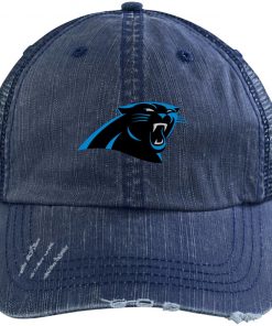 Private: Carolina Panthers Distressed Unstructured Trucker Cap