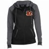 Cincinnati Bengals Ladies' Moisture Wick Full-Zip Hooded Jacket 2 Private: Cincinnati Bengals Ladies’ Moisture Wick Full-Zip Hooded Jacket