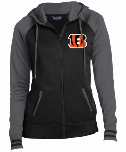 Private: Cincinnati Bengals Ladies’ Moisture Wick Full-Zip Hooded Jacket
