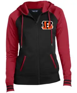 Private: Cincinnati Bengals Ladies’ Moisture Wick Full-Zip Hooded Jacket