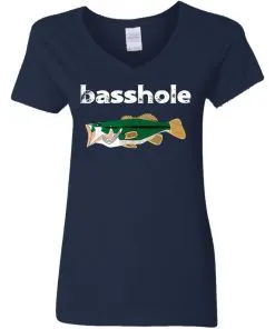 Basshole Women's V-Neck T-Shirt
