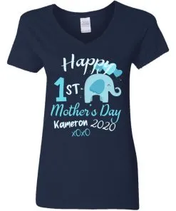 Happy 1st Mother's Day Women's V-Neck T-Shirt