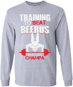 Training to Beat Beerus Or at Least Champa Youth LS T-Shirt