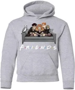 The Golden Trio FRIENDS Harry Potter Hermione & Ron Youth Hoodie