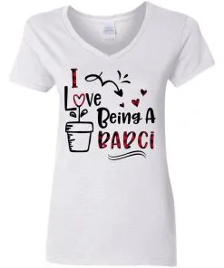 I Love Being A Babci Women's V-Neck T-Shirt