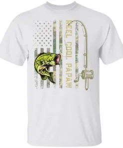 Fishing Reel Cool Papaw American Flag Youth T-Shirt