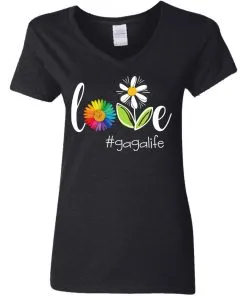 Love #gagalife Women's V-Neck T-Shirt