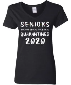 Seniors The One Where We Were Quarantined 2020 Women's V-Neck T-Shirt