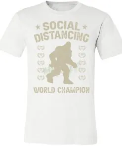 Bigfoot Social Distancing World Champion Unisex Jersey Tee