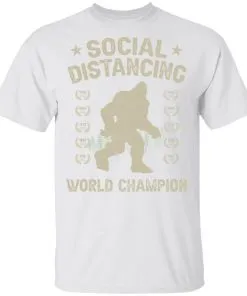 Bigfoot Social Distancing World Champion Men's T-Shirt