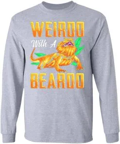 Weirdo With A Beardo Funny Bearded LS T-Shirt