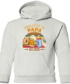 Promoted To Papa EST 2020 Vintage Youth Hoodie