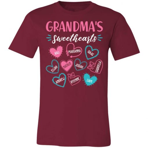 Private: Personalized Grandma’s Sweethearts Unisex Jersey Tee