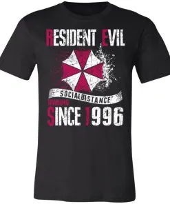 Resident evil social distance training since 1996 Unisex Jersey Tee