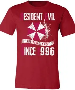 Resident evil social distance training since 1996 Unisex Jersey Tee