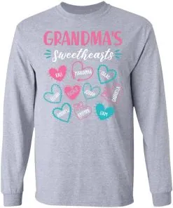 Personalized Grandma’s Sweethearts LS T-Shirt
