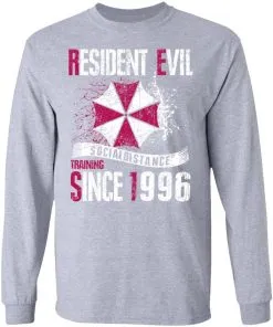 Resident evil social distance training since 1996 LS T-Shirt