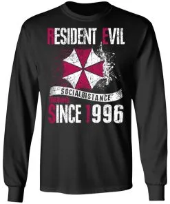 Resident evil social distance training since 1996 LS T-Shirt