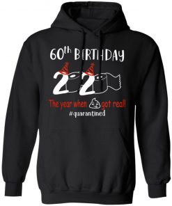 Private: 60th Birthday 2020 The Year When Shit Got Real Quarantined Hoodie
