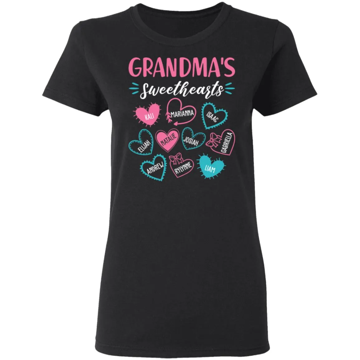 Personalized Grandma’s Sweethearts Women’s T-Shirt Personalized Grandma’s Sweethearts Women’s T-Shirt