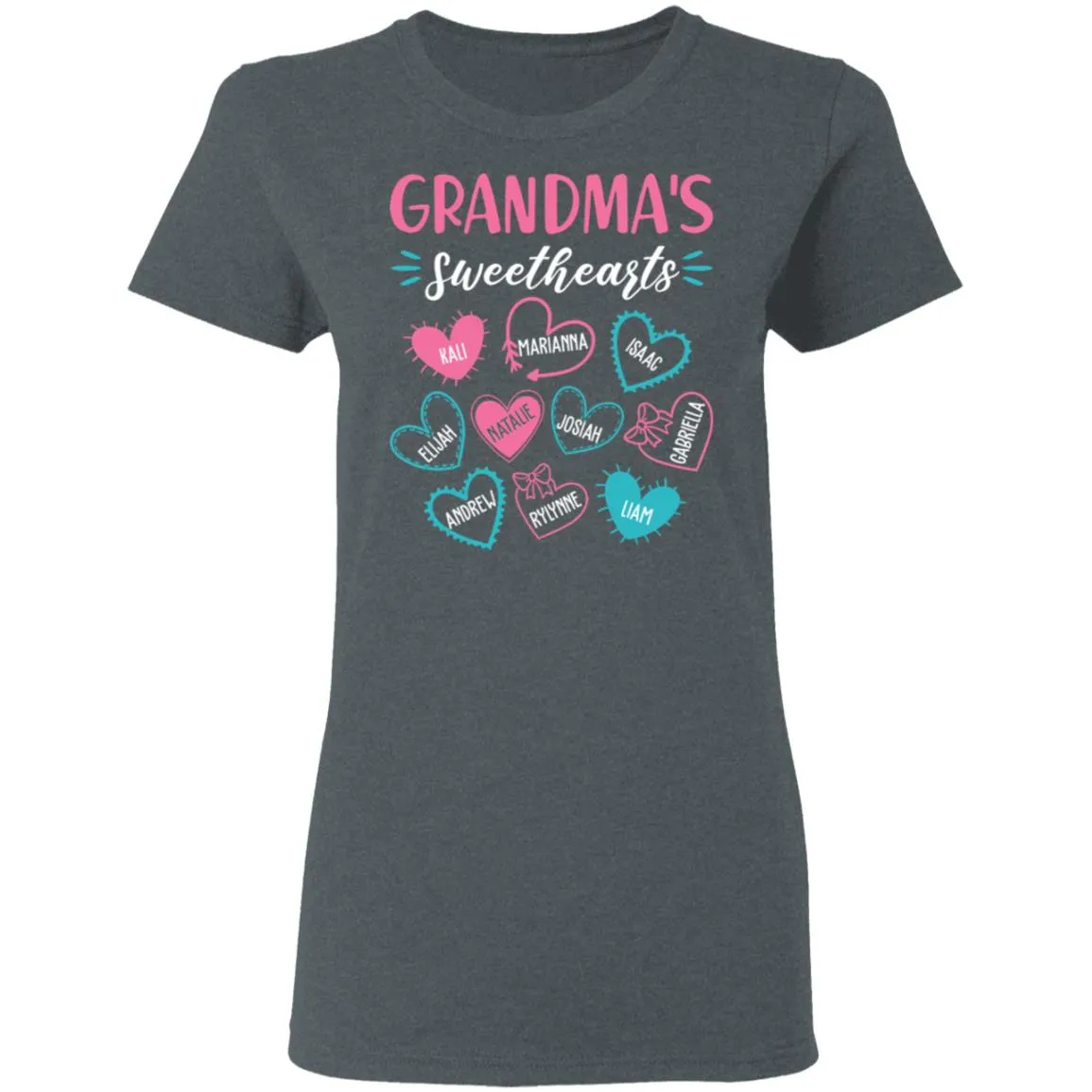 Personalized Grandma’s Sweethearts Women’s T-Shirt Personalized Grandma’s Sweethearts Women’s T-Shirt