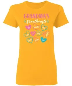Personalized Grandma's Sweethearts Women's T-Shirt 4 Personalized Grandma’s Sweethearts Women’s T-Shirt