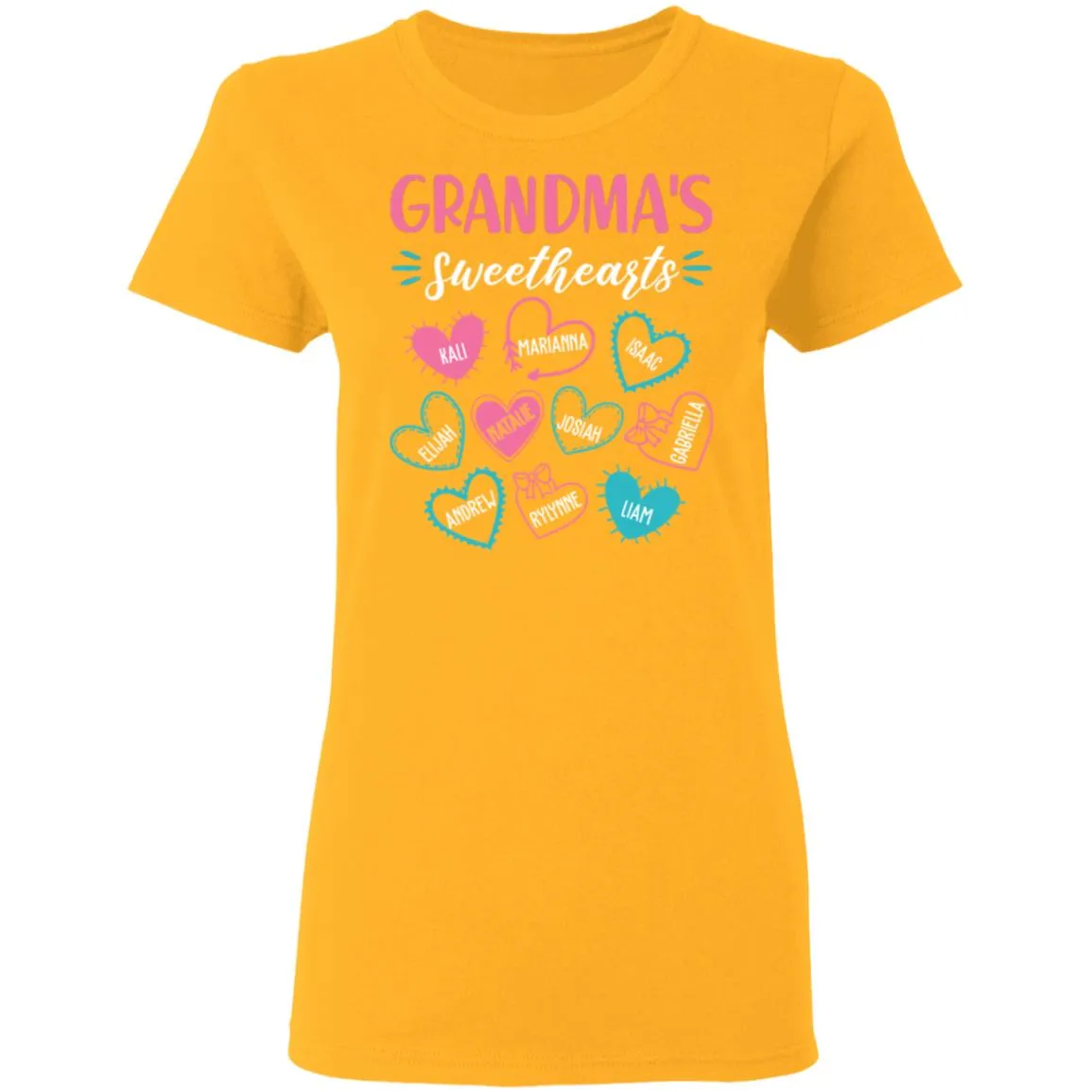 Personalized Grandma’s Sweethearts Women’s T-Shirt Personalized Grandma’s Sweethearts Women’s T-Shirt