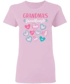 Personalized Grandma's Sweethearts Women's T-Shirt 6 Personalized Grandma’s Sweethearts Women’s T-Shirt