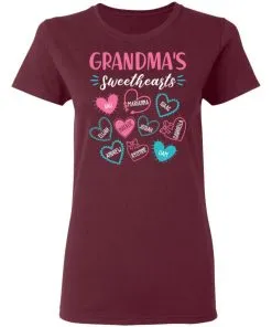 Personalized Grandma's Sweethearts Women's T-Shirt 7 Personalized Grandma’s Sweethearts Women’s T-Shirt