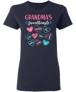 Personalized Grandma's Sweethearts Women's T-Shirt 8 Personalized Grandma’s Sweethearts Women’s T-Shirt