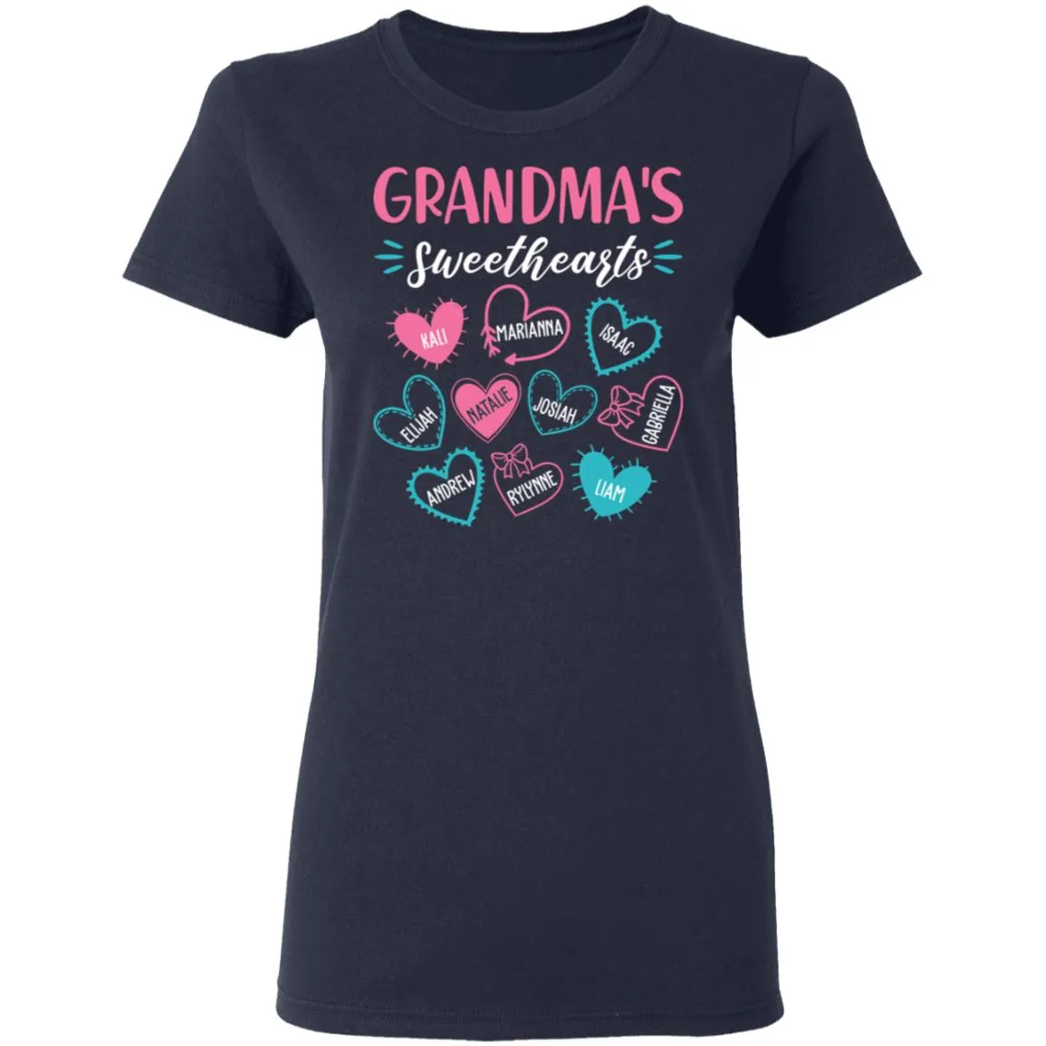 Personalized Grandma’s Sweethearts Women’s T-Shirt Personalized Grandma’s Sweethearts Women’s T-Shirt