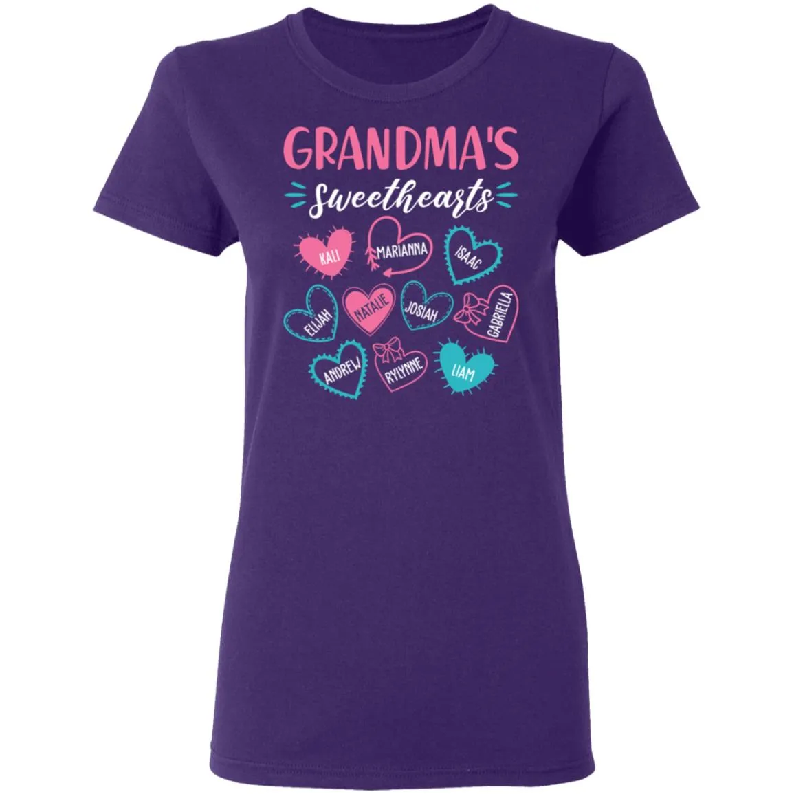 Personalized Grandma’s Sweethearts Women’s T-Shirt Personalized Grandma’s Sweethearts Women’s T-Shirt