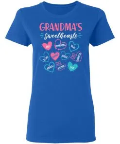 Personalized Grandma's Sweethearts Women's T-Shirt 12 Personalized Grandma’s Sweethearts Women’s T-Shirt