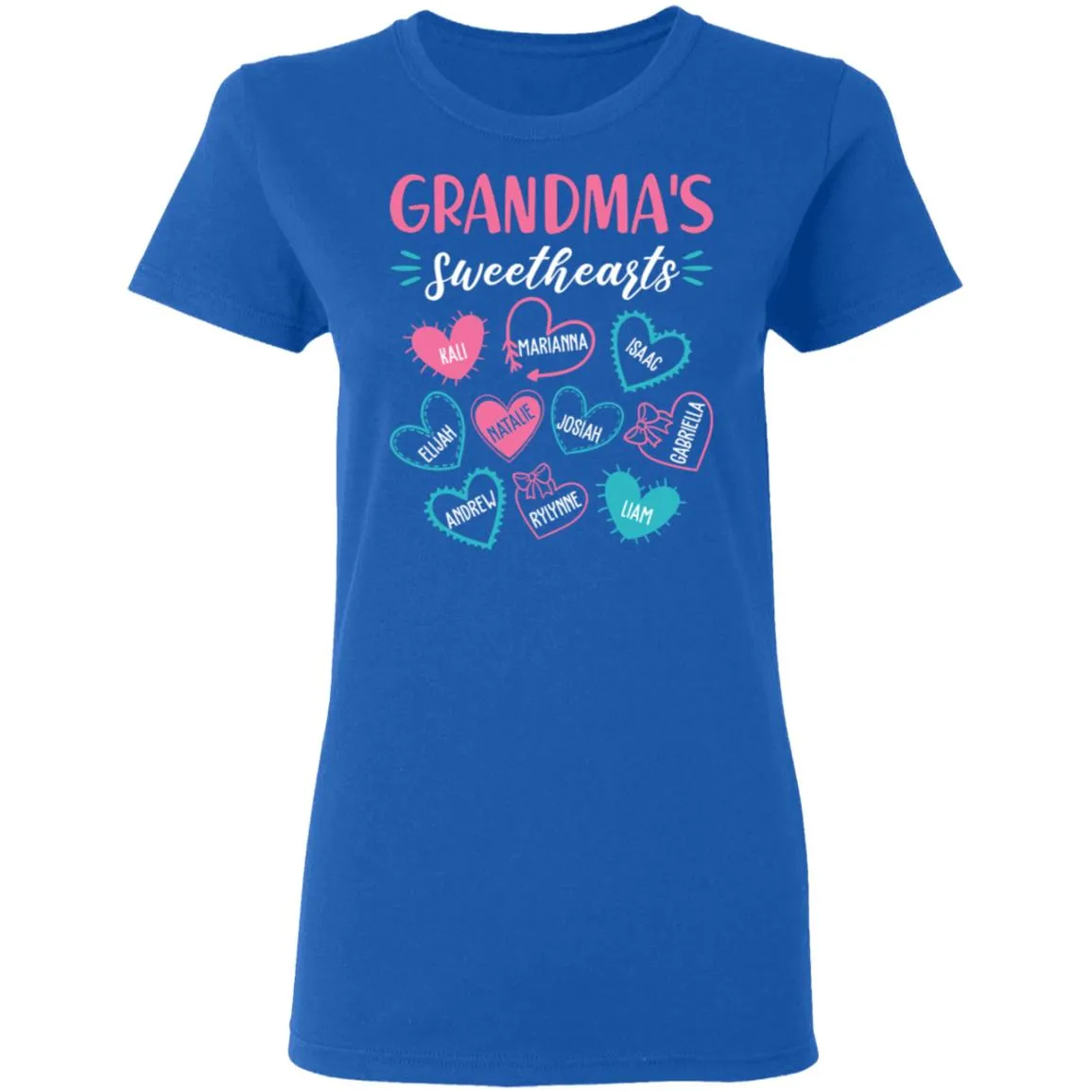 Personalized Grandma’s Sweethearts Women’s T-Shirt Personalized Grandma’s Sweethearts Women’s T-Shirt