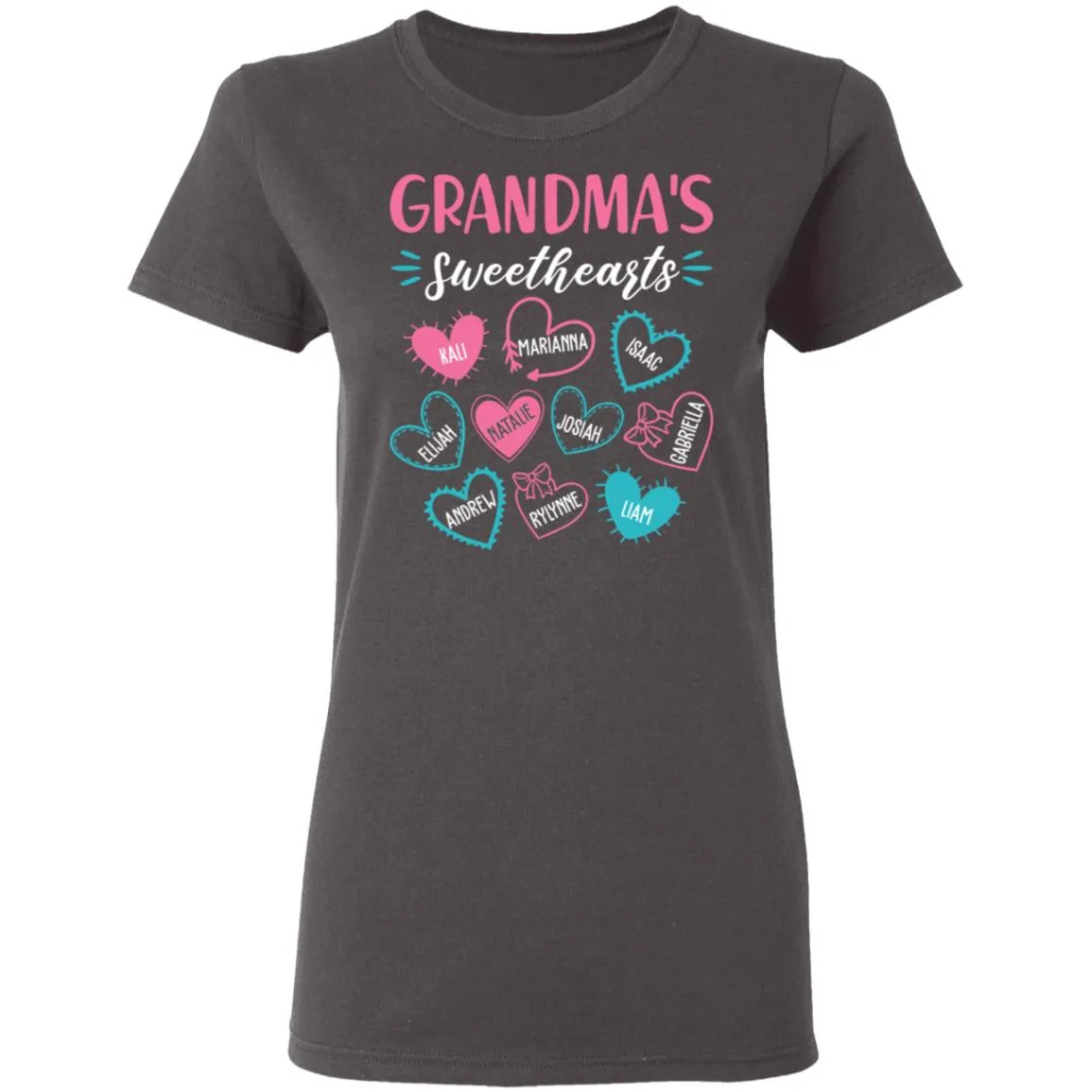 Personalized Grandma’s Sweethearts Women’s T-Shirt Personalized Grandma’s Sweethearts Women’s T-Shirt