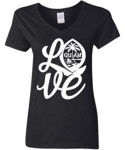 Private: I Love Guam Women’s V-Neck T-Shirt