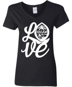 I Love Guam Women’s V-Neck T-Shirt