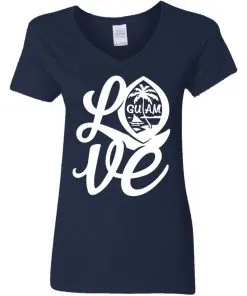 I Love Guam Women’s V-Neck T-Shirt