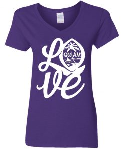 Private: I Love Guam Women’s V-Neck T-Shirt
