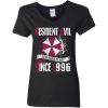 Private: Resident evil social distance training since 1996 Women’s V-Neck T-Shirt