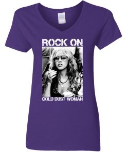 Private: Rock On Gold Dust Woman Women’s V-Neck T-Shirt