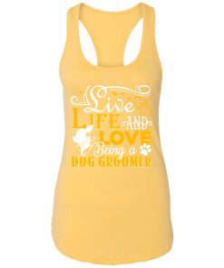 Private: Love Being A Dog Groomer Racerback Tank