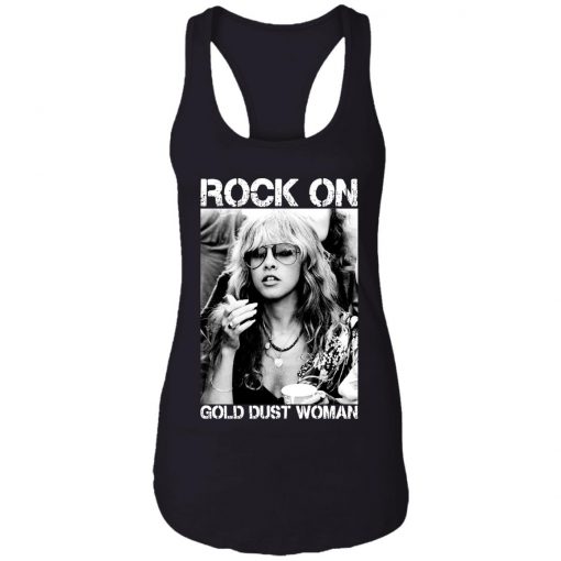 Private: Rock On Gold Dust Woman Racerback Tank