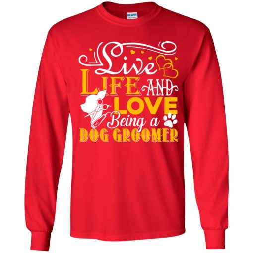 Private: Love Being A Dog Groomer Youth LS T-Shirt