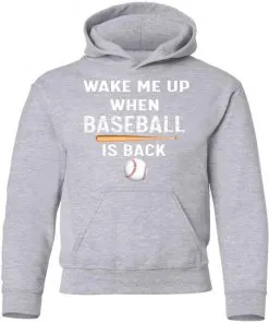 GydiaGarden Wake Me Up When Baseball is Back Youth Hoodie