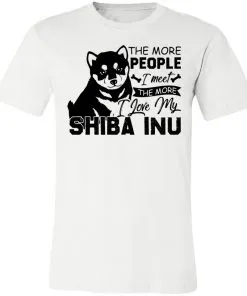 The More People I Meet The More I Love My Shiba Inu Unisex Jersey Tee