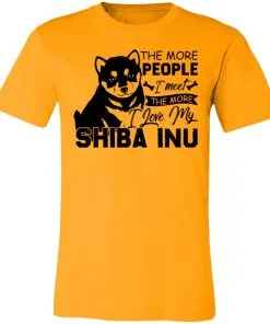 The More People I Meet The More I Love My Shiba Inu Unisex Jersey Tee